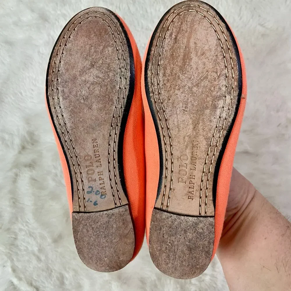 Polo Ralph Lauren Girl's Embroidered Ballet Flats Size 13
